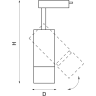 Светильник светодиодный для 1-фазного трека LIGHTSTAR VOLTA 229236