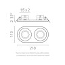 Встраиваемый светильник LIGHTSTAR DOMINO D6560707WMOD